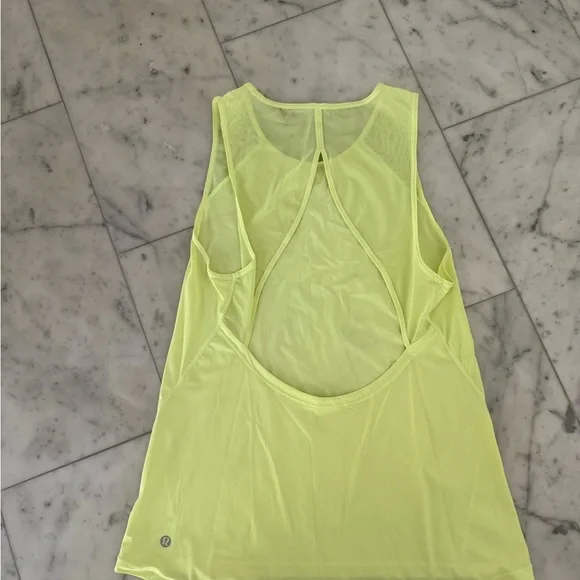Lululemon Athletica Neon Green Tank Top - Picture 2 of 2